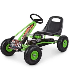 Детский педальный карт M 0645-5 веломобиль, зеленый